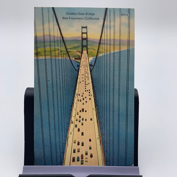 Set of 7 Postcards 1940's San Francisco, California Vintage Bridges UNUSED - Picture 9 of 9